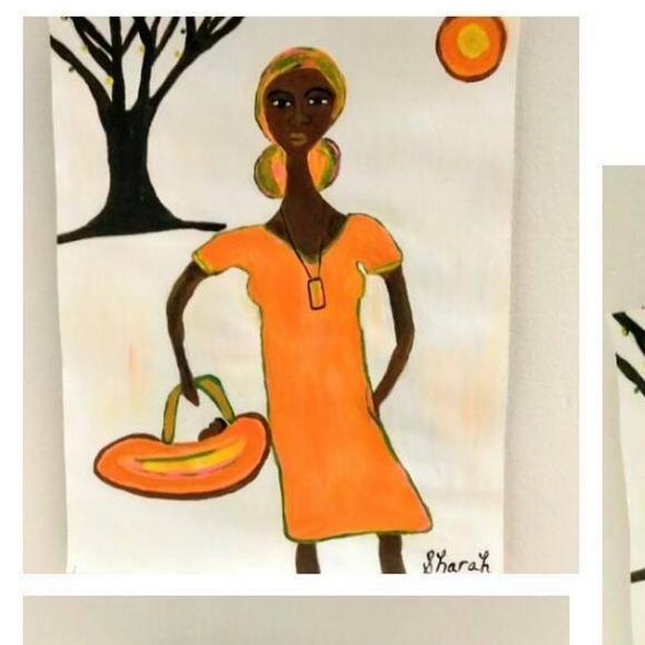 11x14 Original Painting African